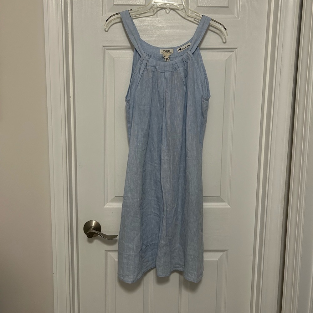 Malvin Sz L/US 10 Light Blue Sleeveless Dress
